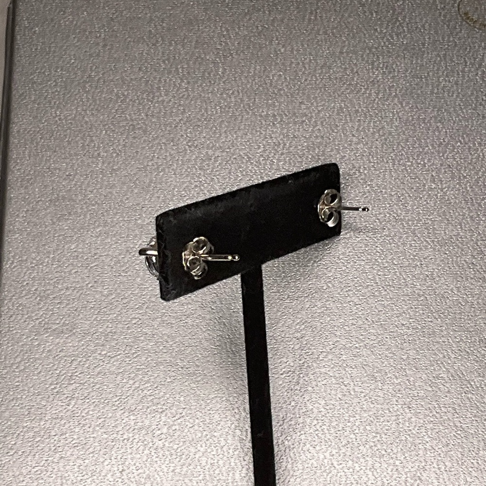 Simulated Diamond Solitaire Stud Earrings - image 6